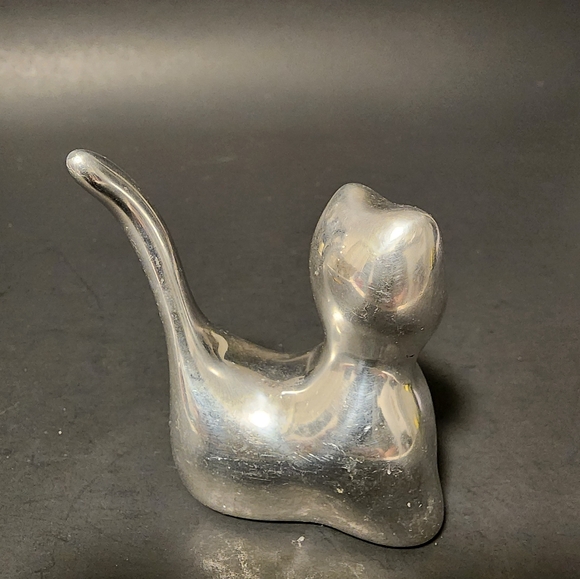 Hoselton Canada Cat 🐈 Sculpture Aluminum Signed Mid Century #5006 - Picture 2 of 5